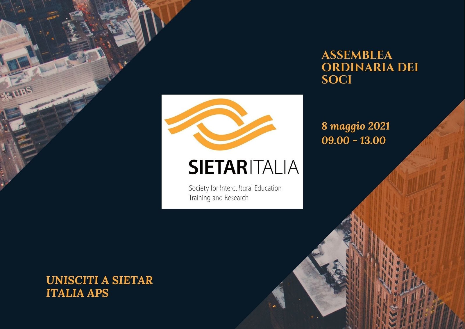 ASSEMBLEA ORDINARIA DEI SOCI E TAVOLA ROTONDA POST ASSEMBLEA 8 maggio 2021 dalle 09h00 alle 13h00